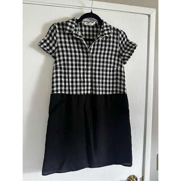 Mod Ref Gingham Vintage Inspired Short Sleeve Dress Small - Picture 3 of 5
